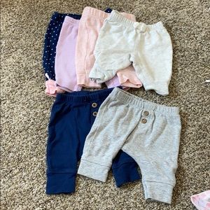 Lot of 6 NB newborn pants Carters
